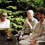 Ann Chamieck, myself and Barbara Paskins in Jo's garden. 19 October 2006.