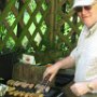 Graham Gillman managing the barbecue. June 2008.