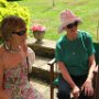 Ann Chamieck and Sr Anne Miller on patio (Barbara Paskins's house). June 2009.
